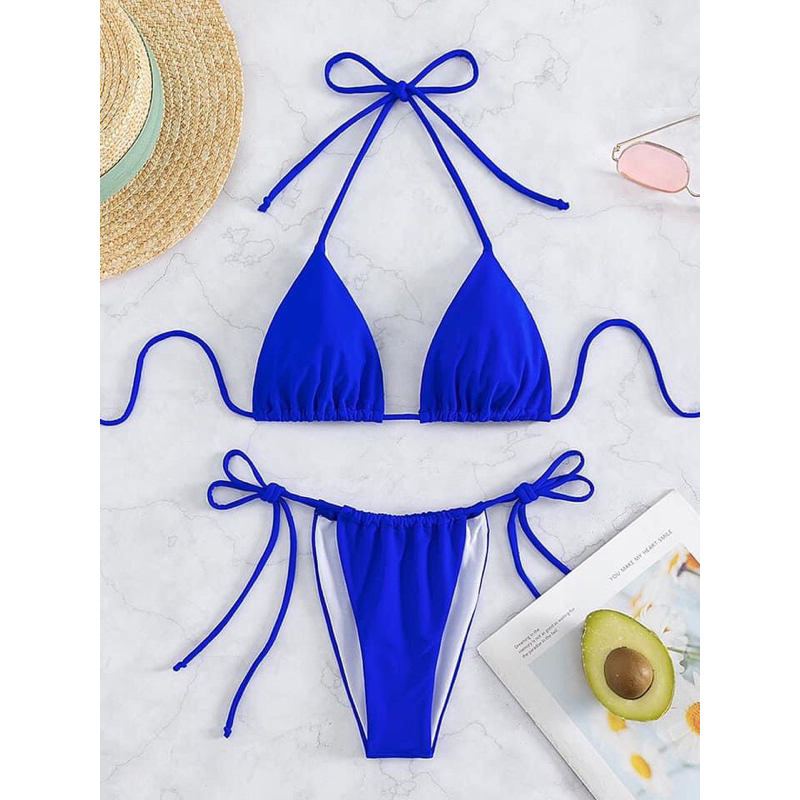 Bikini Đồ Bơi Nữ 2 mảnh Bassi tam giác quần lọt khe Shopee Việt Nam