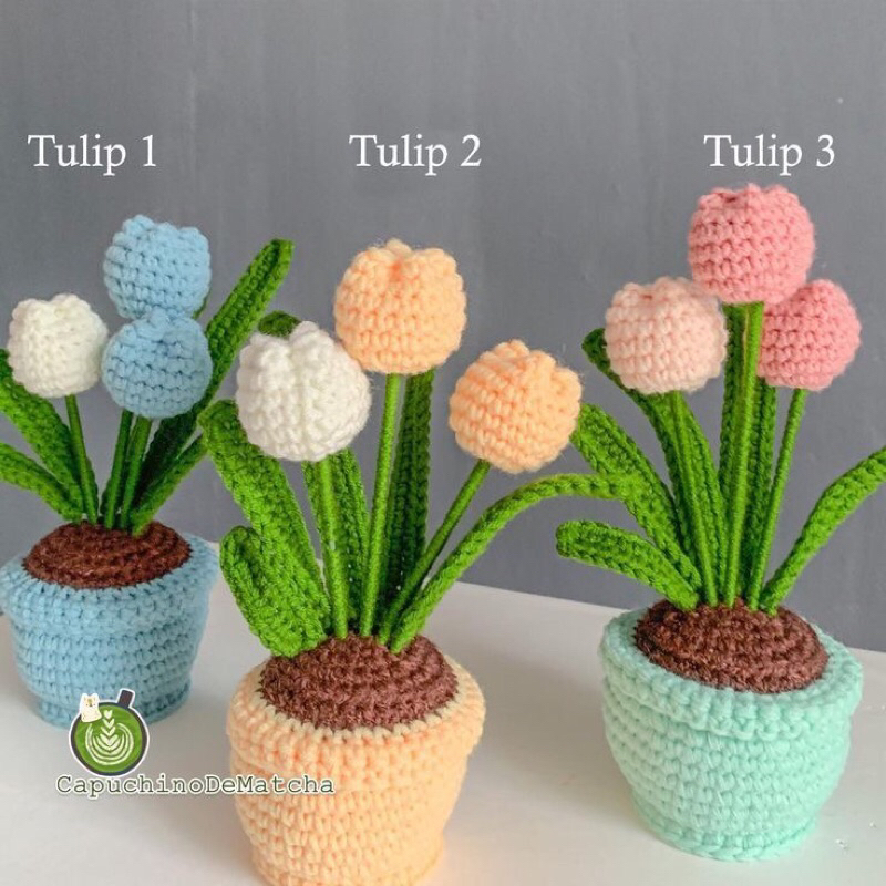 Ch U Hoa Tulip Len Handmade Shopee Vi T Nam