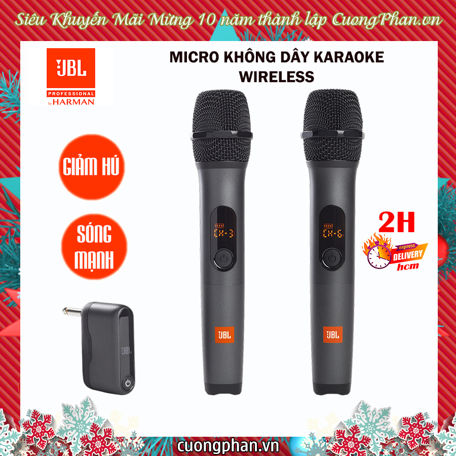 Micro Không Dây Karaoke JBL WIRELESS Hàng Chính hãng PGI Chống Hú