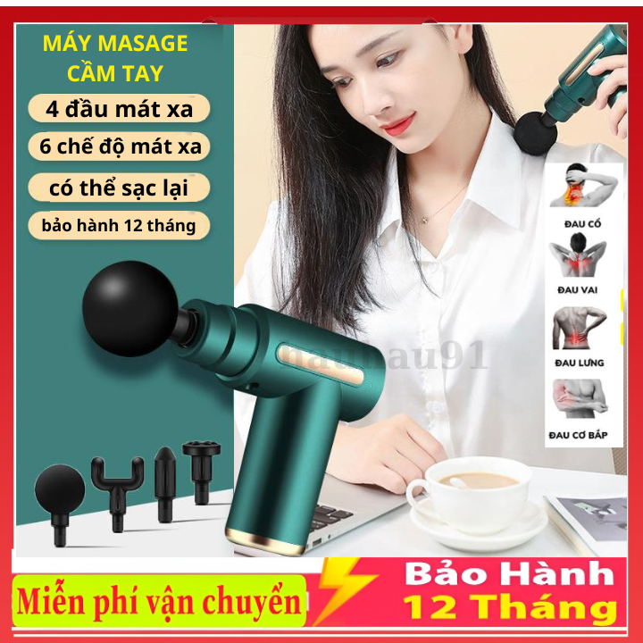 Máy massage cầm tay mini Súng massage cầm tay đấm lưng mát xa trị