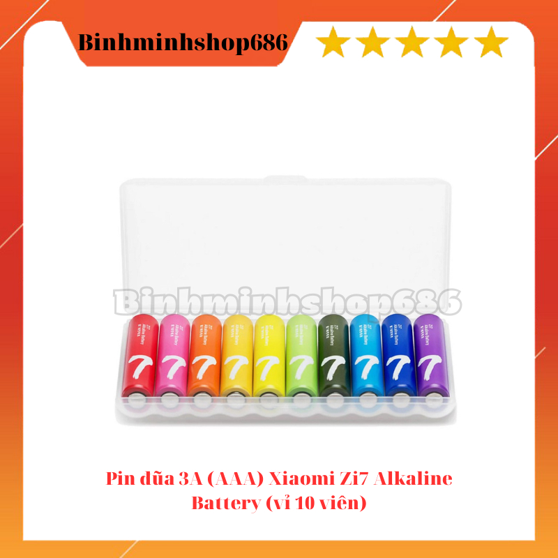 Pin đũa 3A AAA Xiaomi Zi7 Alkaline Battery vỉ 10 viên Shopee Việt Nam