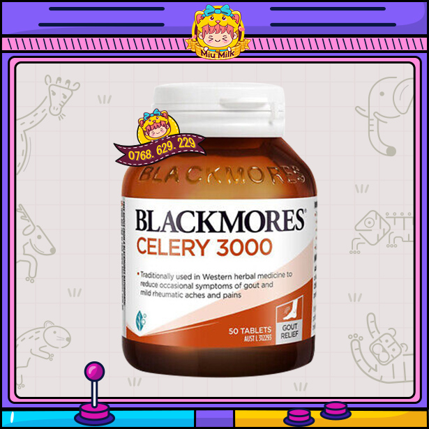 Date T5 2025 Viên uống hỗ trợ bệnh gout Blackmores celery 3000mg 50