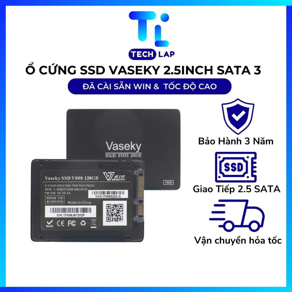 Ổ cứng SSD Vaseky V800 2 5 inch SATA III dung lượng 120GBb240Gb 512Gb