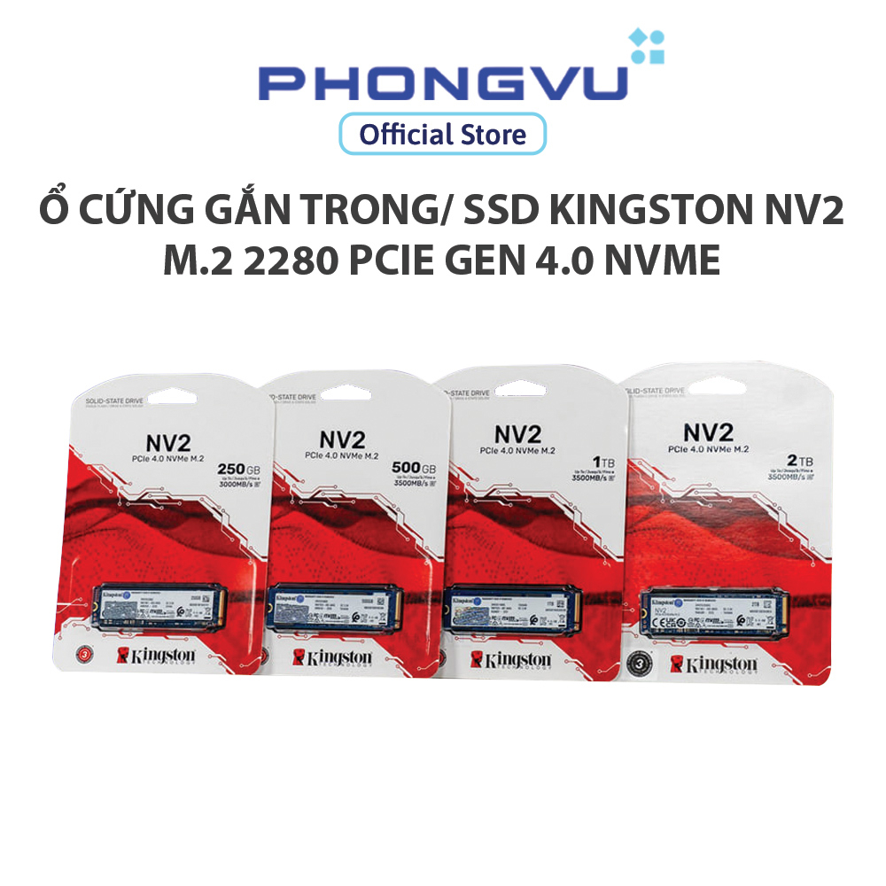 Ổ cứng gắn trong SSD Kingston NV2 M 2 2280 PCIe Gen 4 0 NVMe Bảo