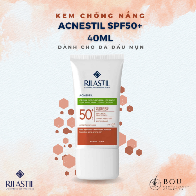 Kem Chống Nắng Dành Cho Da Mụn Rilastil Acnestil SPF50 40ml Shopee