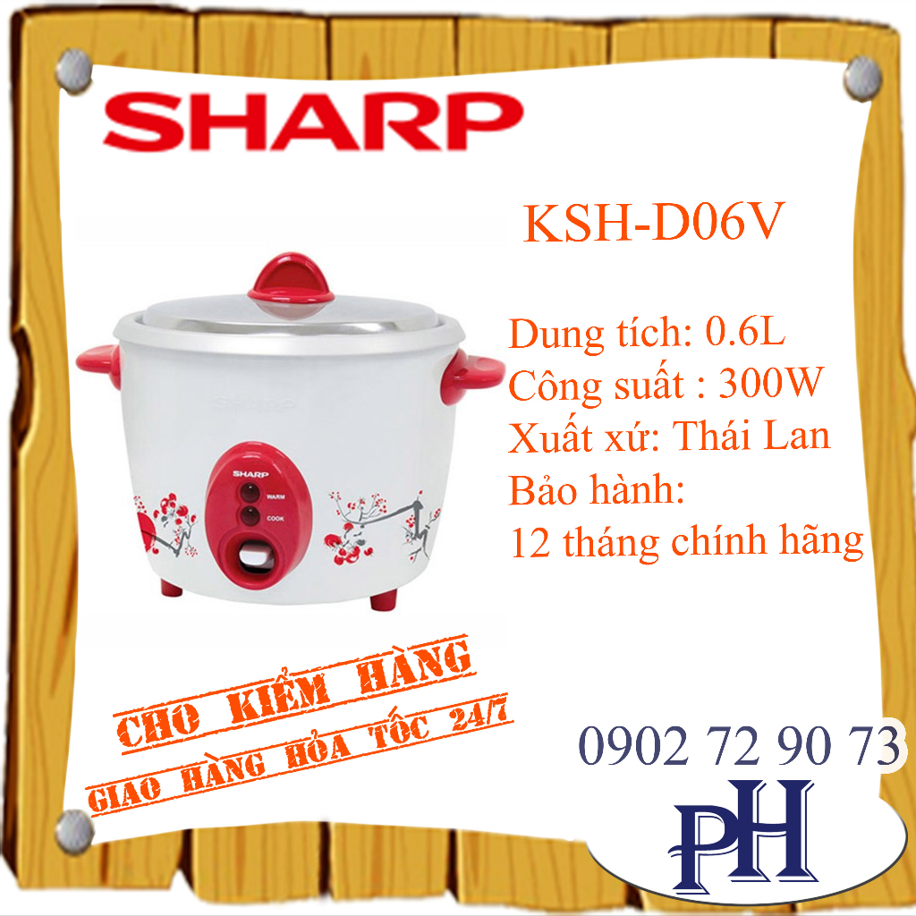 Nồi cơm điện Sharp KSH D06V Shopee Việt Nam