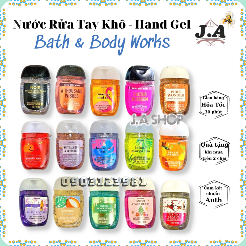 NEW Gel Nước Rửa Tay Khô Body Works Bill Mỹ JA Shop Shopee