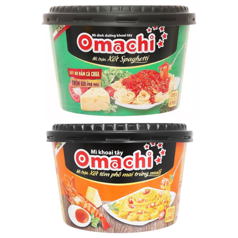 MÌ TRỘN OMACHI XỐT SPAGHETTI SỐT BÒ BẰM CÀ CHUA PHÔ MAI XỐT TÔM PHÔ