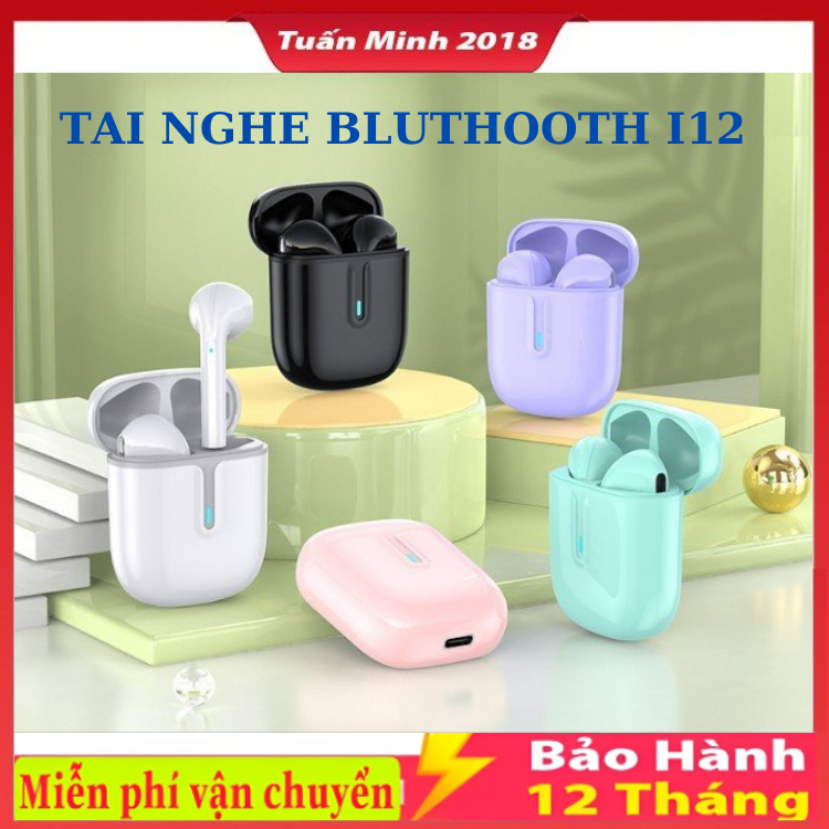 Tai Nghe Không Dây Bluetooth 5 0 i12 Tai Nghe Bluetooth TWS Điều Khiển