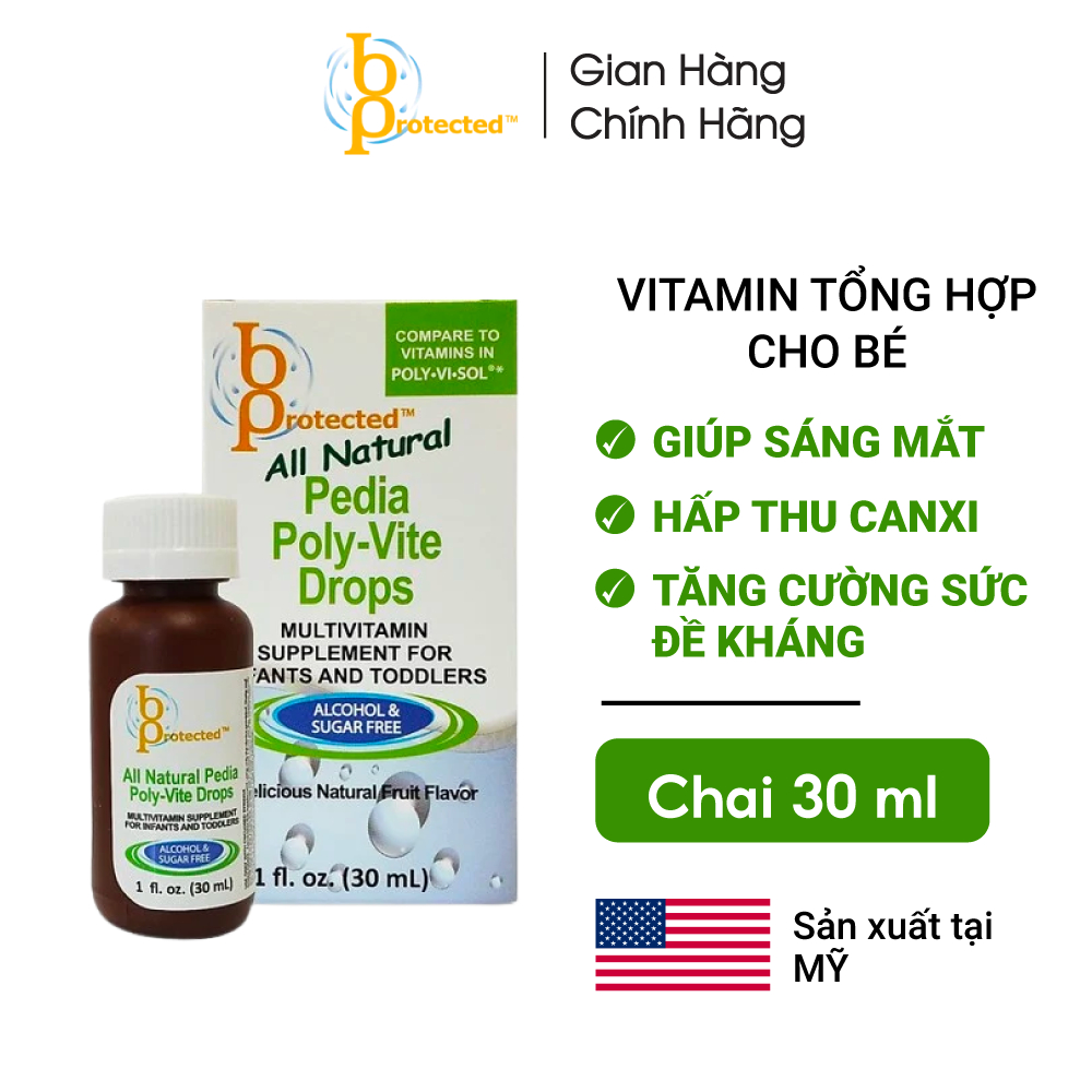 Vitamin Tổng Hợp Cho Bé Pedia Poly Vite Drops Kích Thích Trẻ Ăn Ngon