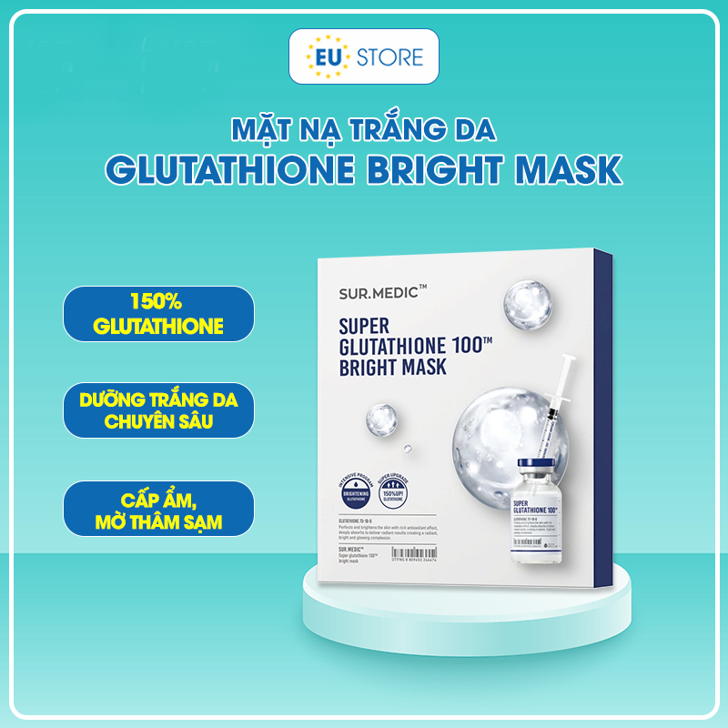 Mặt nạ dưỡng trắng da Glutathione Sur Medic giúp sáng da cấp ẩm chống