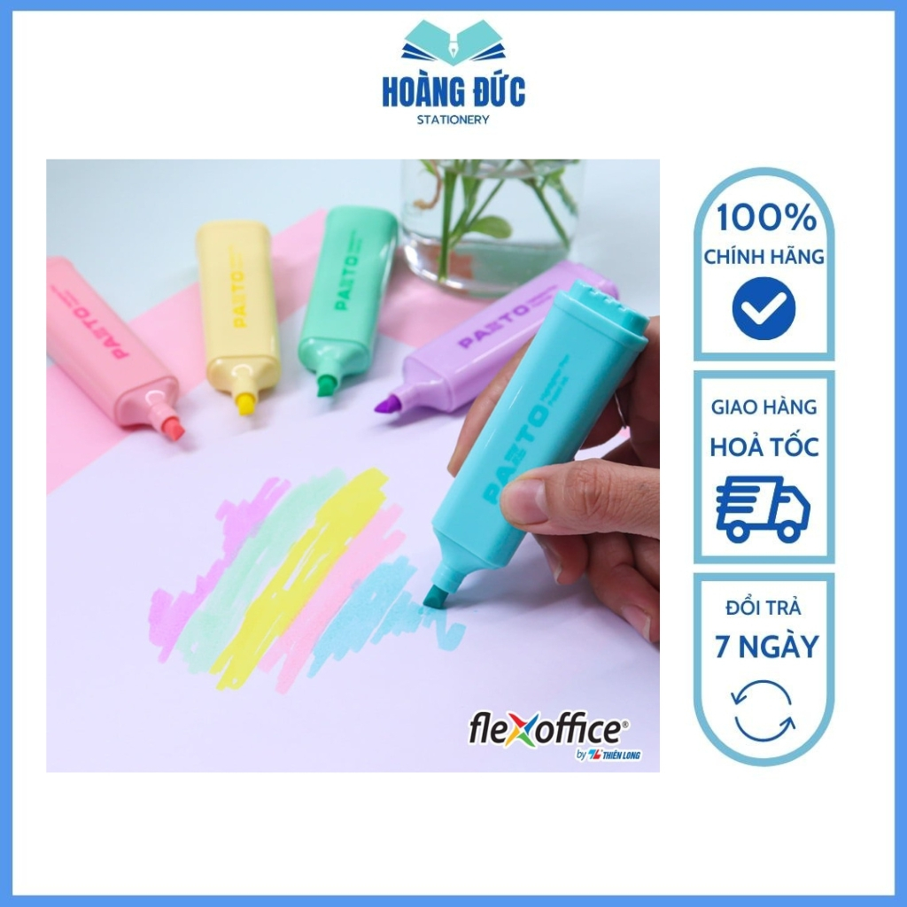 Bút dạ quang màu Pastel Thiên Long Pazto FO HL009 Hoàng Đức Shopee