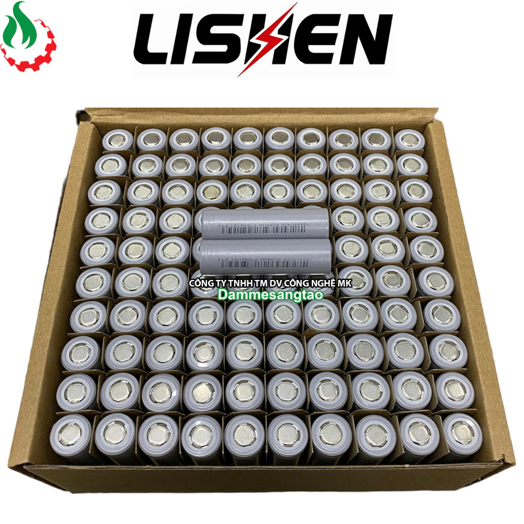 Thùng 100 Cell pin 18650 Lishen Li ion 3 7V 2000mah 10C Xả 20A