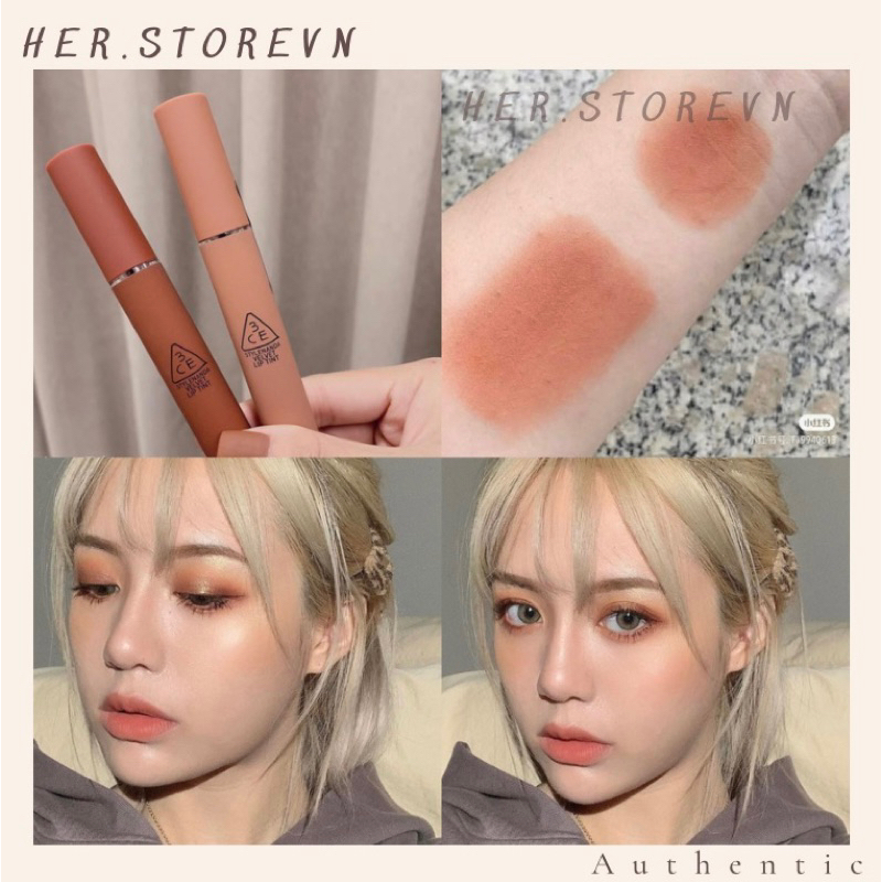 Son 3CE Kem Velvet Lip Tint Màu New Nude Cam Nude Shopee Việt Nam