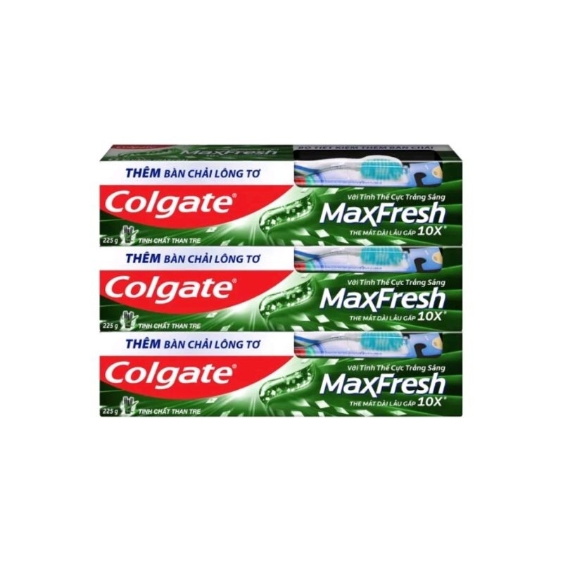 Kem đánh răng Colgate Maxfresh tinh chất than tre tặng bàn chải