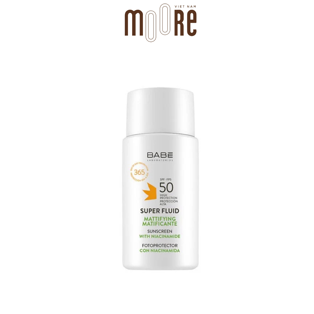 Kem chống nắng BABE Super Fluid Mattifying sunscreen SPF 50 50ml