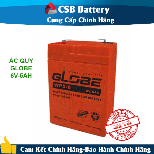 ẮC QUY KÍN KHÍ VRLA AGM GLOBE 6V 5AH Shopee Việt Nam