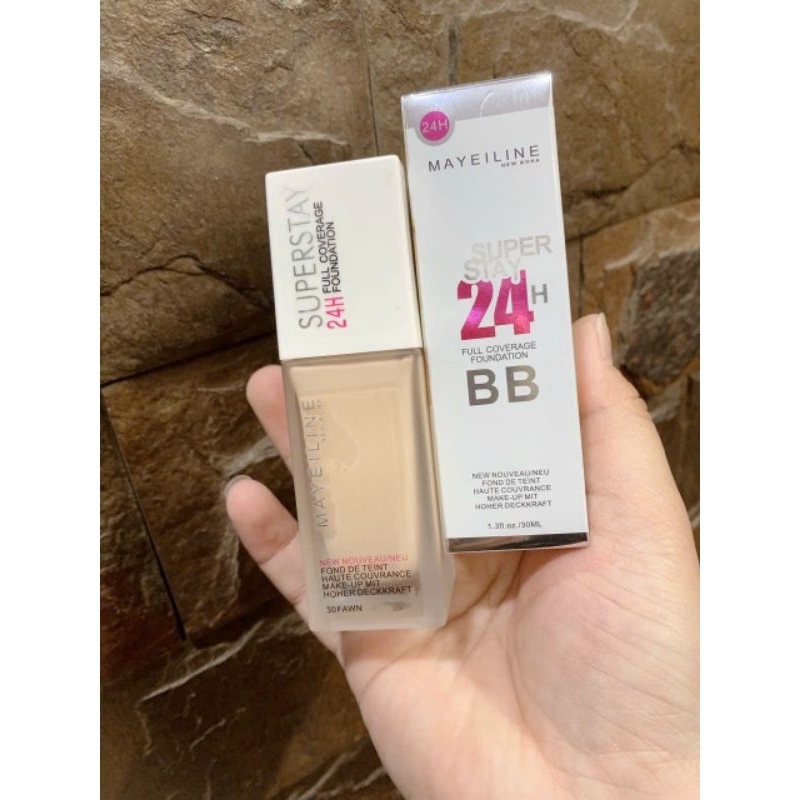 Kem N N Maybelline Super Stay H Full Coverage Foundation Shopee