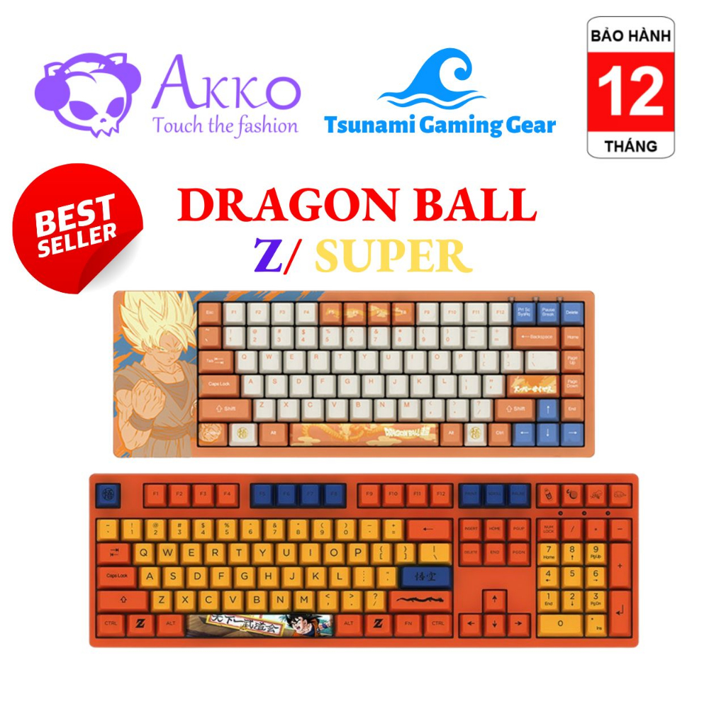 Bàn phím cơ AKKO 3108 RF Dragon Ball Z Goku AKKO Dragon Ball Super