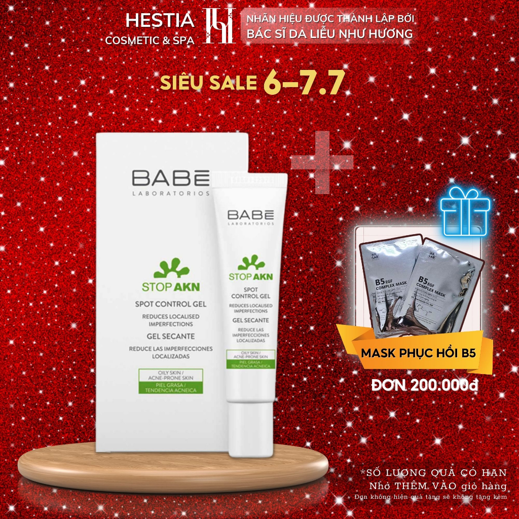 Gel chấm mụn Babe Stop Akn Spot Control Gel 15ml Shopee Việt Nam