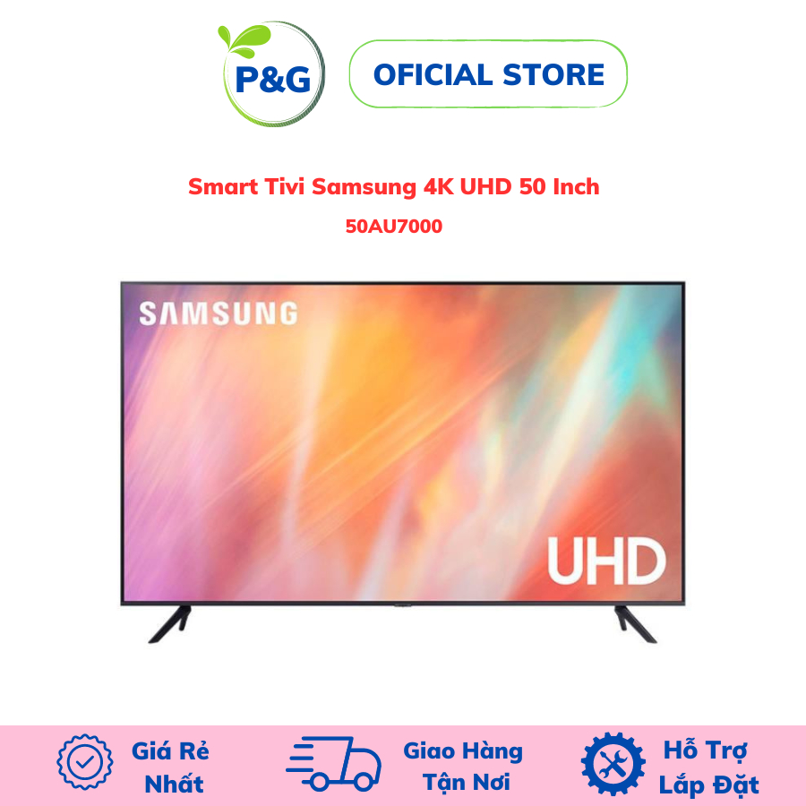 Smart Tivi Samsung 4K UHD 50 Inch UA50AU7000 Samsung 50AU7000 chính