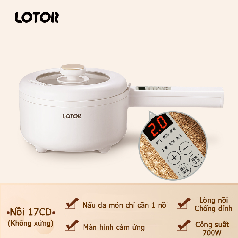 Nồi lẩu điện đa năng chảo điện Lotor dung tích 1 6L sử dụng đa năng