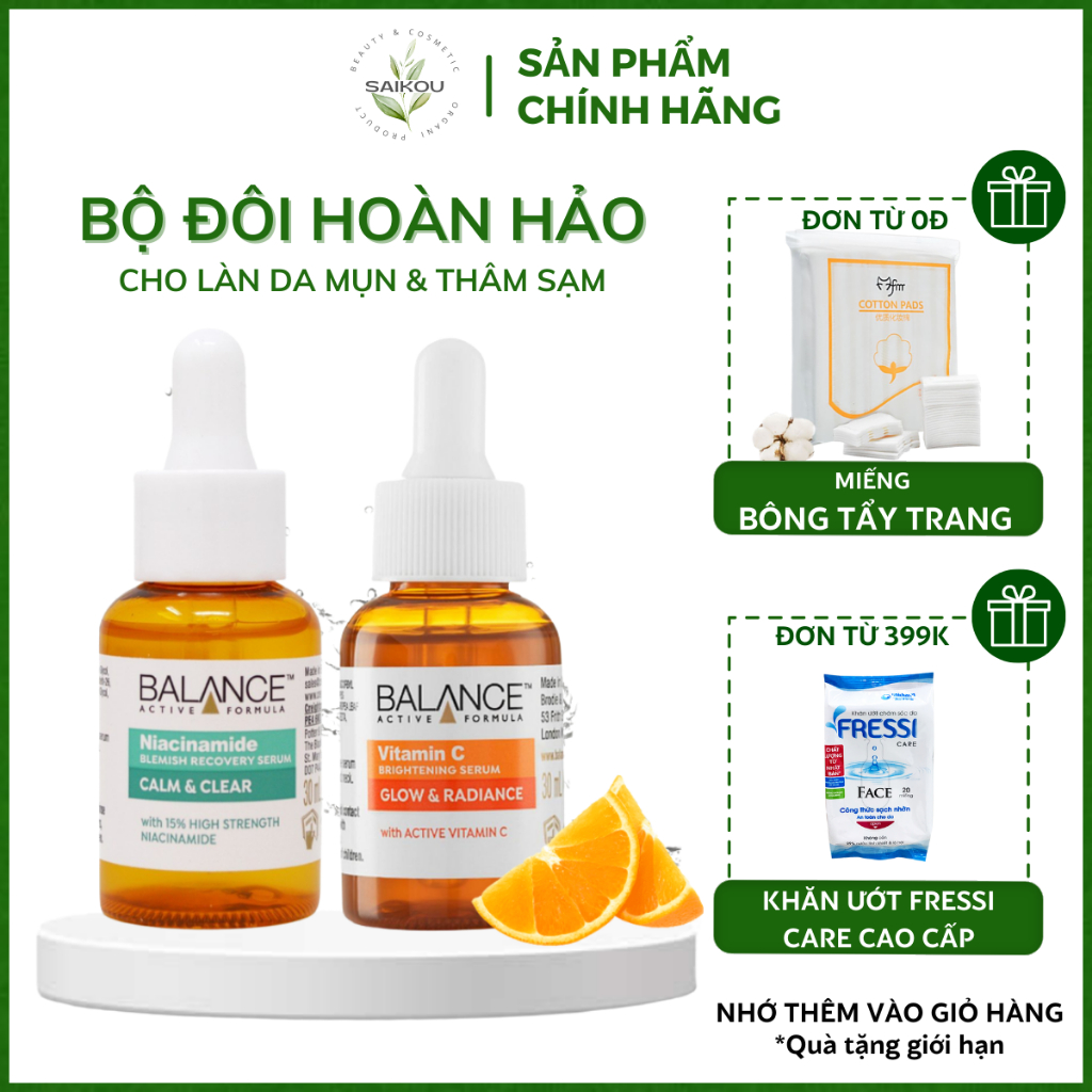 Tinh Chất Dưỡng Trắng Da Mờ Thâm Serum Dưỡng Ẩm Balance Active Formula