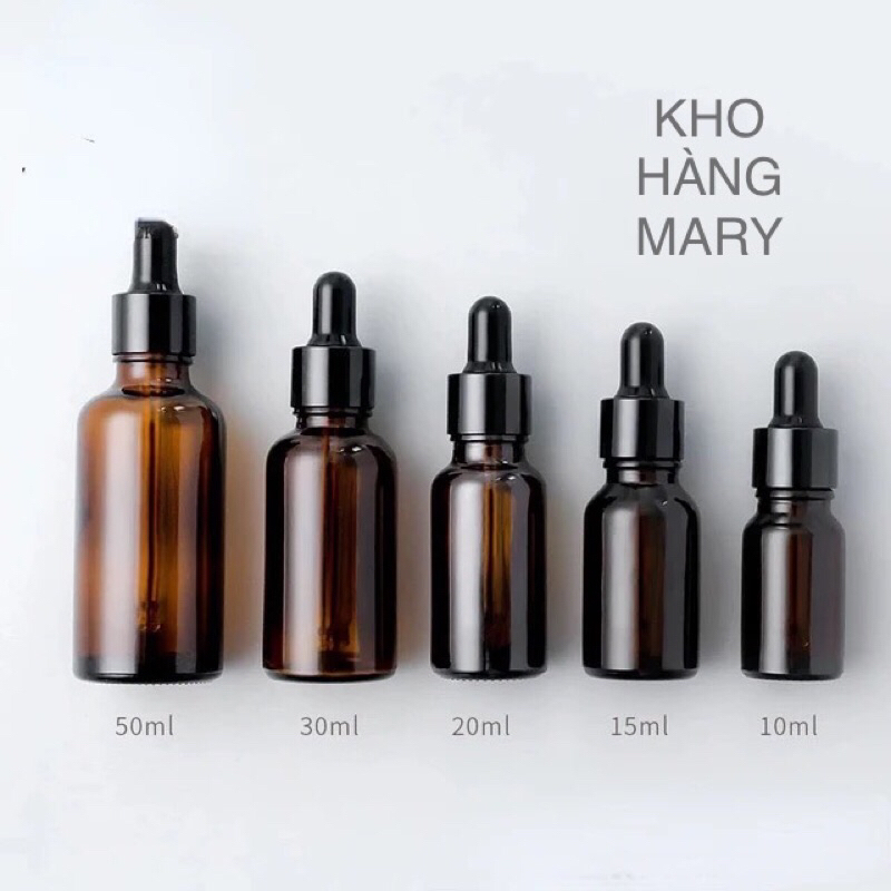 Chai NÂU THUỶ TINH NHỎ GIỌT 100ml 50ml 30ml 20ml 10ml 5ml