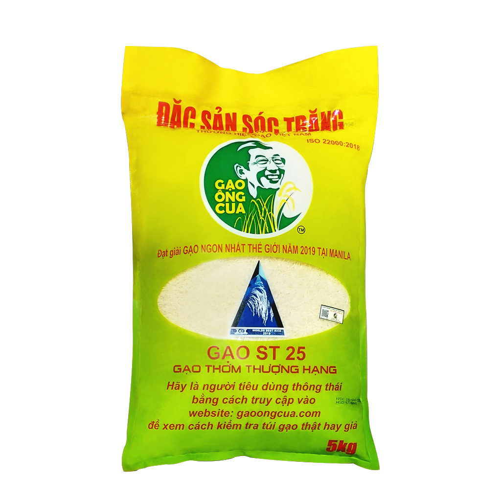 Gạo Đặc Sản ST25 Ông Cua Cơm dẻo mềm thơm đậm vị Túi 5kg Shopee