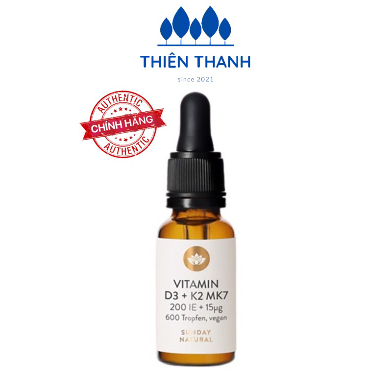 Chính hãng Vitamin D3 K2 MK7 Sunday Natural Đức 20ml Shopee Việt Nam