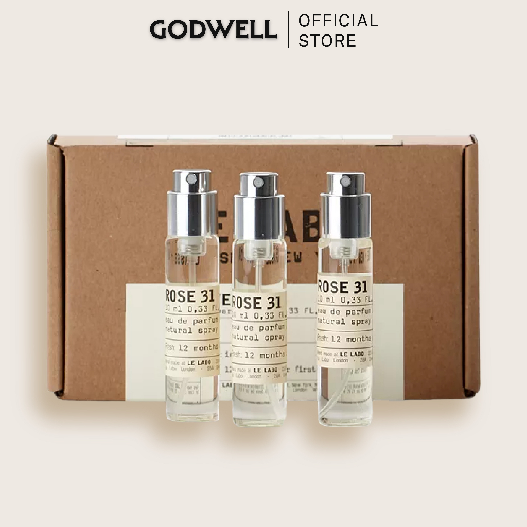 LE LABO Set 3 chai nước hoa unisex Le Labo Rose 31 Travel Refill