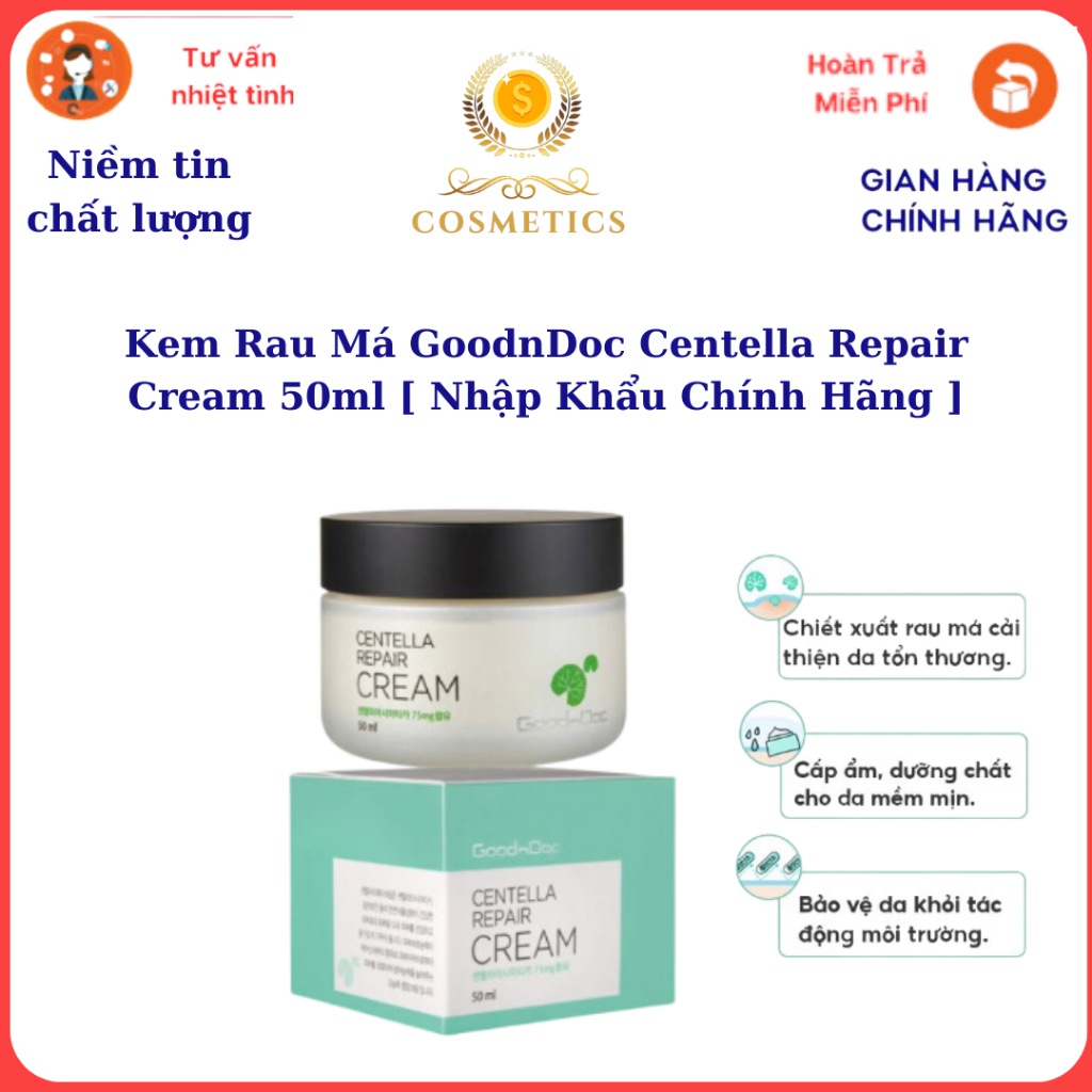 Kem Rau M Goodndoc Centella Repair Cream Ml Nh P Kh U Ch Nh H Ng