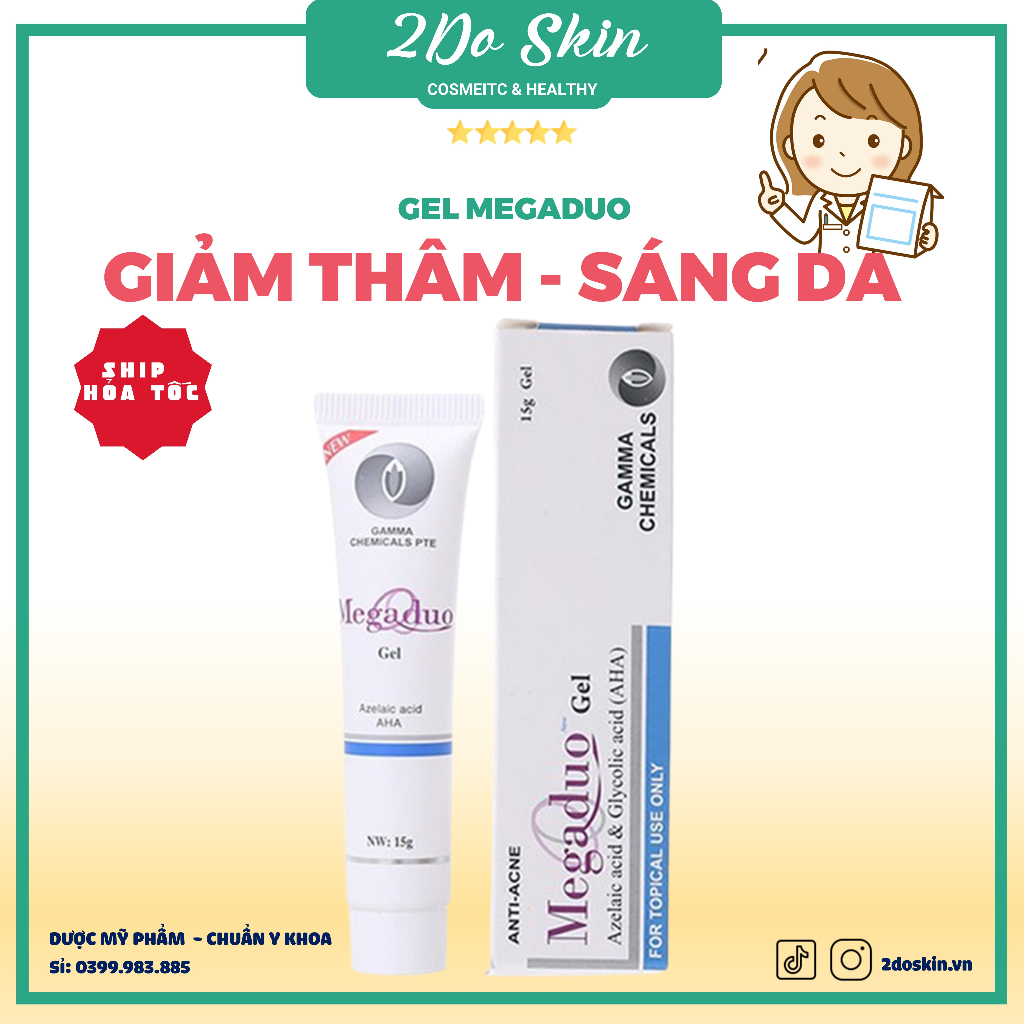 Gel giảm mụn ẩn và thâm Gamma Megaduo Gel tuýp 15gr Shopee Việt Nam