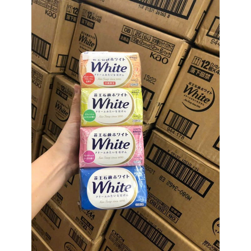 Bánh xà bông tắm KAO WHITE nội địa Nhật Bản 130g Shopee Việt Nam