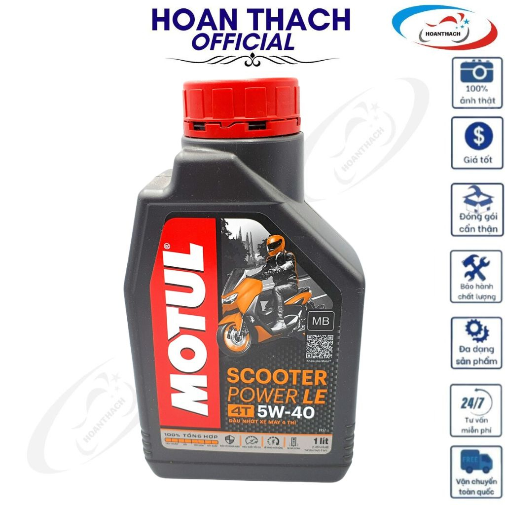 Nhớt tổng hợp 100 xe tay ga motul scooter power le 5w40 HOANTHACH