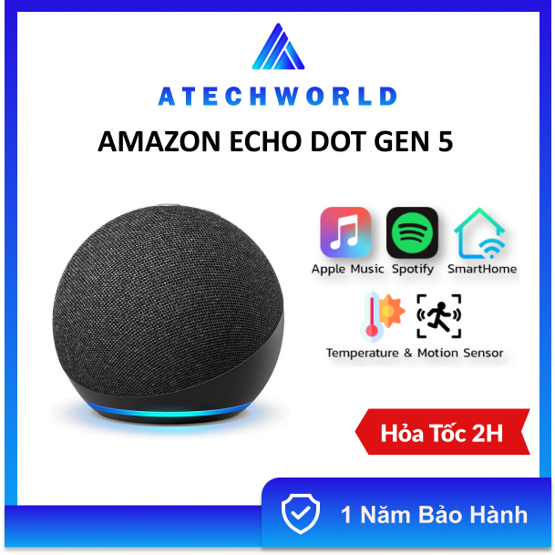 Loa Thông Minh Amazon Echo Dot 5 Tích Hợp Trợ Lý Ảo Alexa Hàng Chính