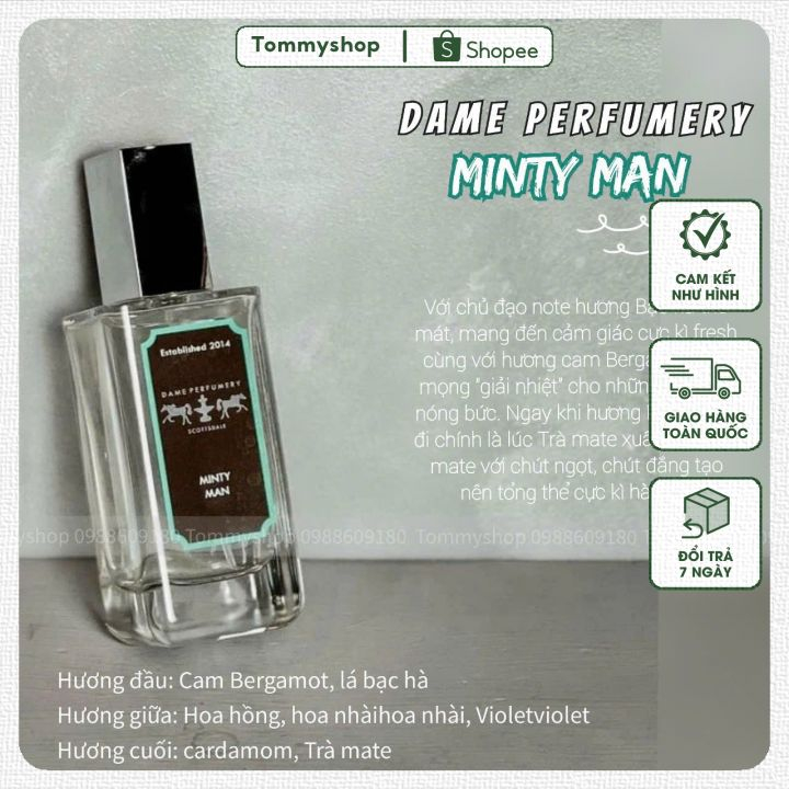 10ML Minty Man Nước hoa Unisex hương bạc hà và hương trà Shopee Việt Nam