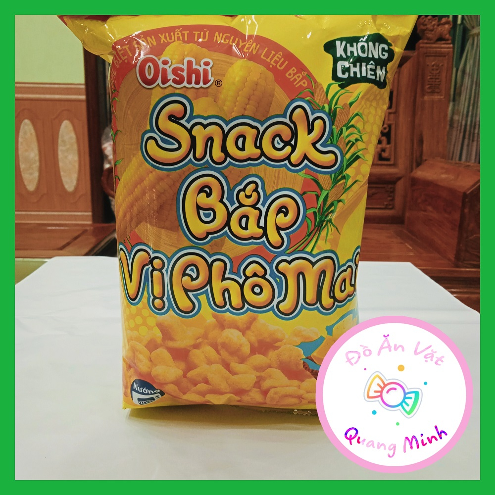 Bim bim Oishi Snack Bắp ngọt vị phô mai gói siêu to khổng lồ 68 g giòn