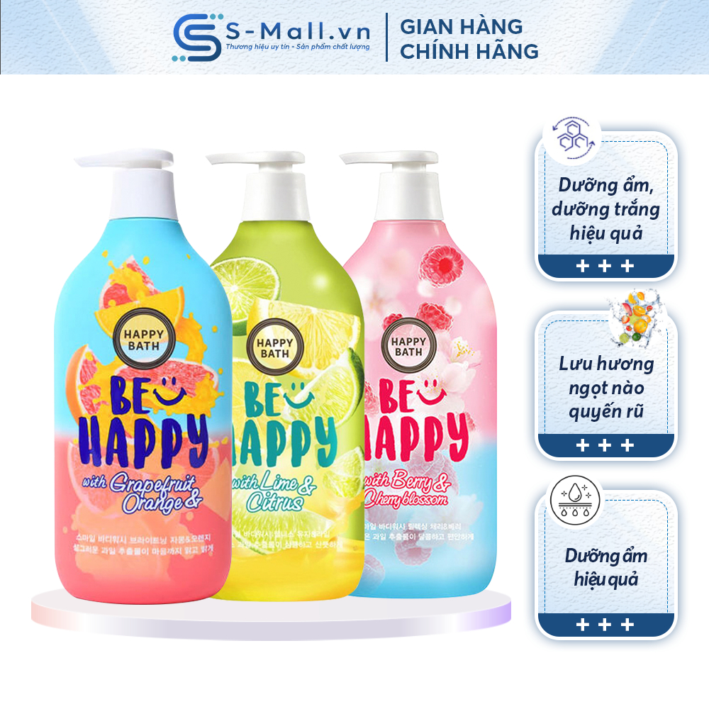 S A T M C P M D Ng Tr Ng Happy Bath Be Happy Body Wash G Shopee