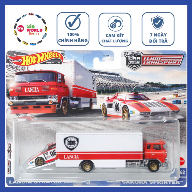 Xe mô hình Hot Wheels Premium Car Culture Team Transport Pack Lancia