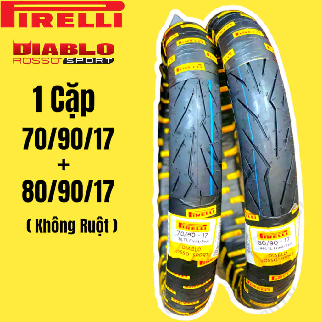 1 Cặp Vỏ Lốp Xe Máy Pirelli Diablo Rosso Cho Xe Sirius Jupiter