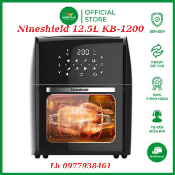 Nồi Chiên Không Dầu Nineshield 12 5L điện tử KB 1200 Bảo Hành 1 năm