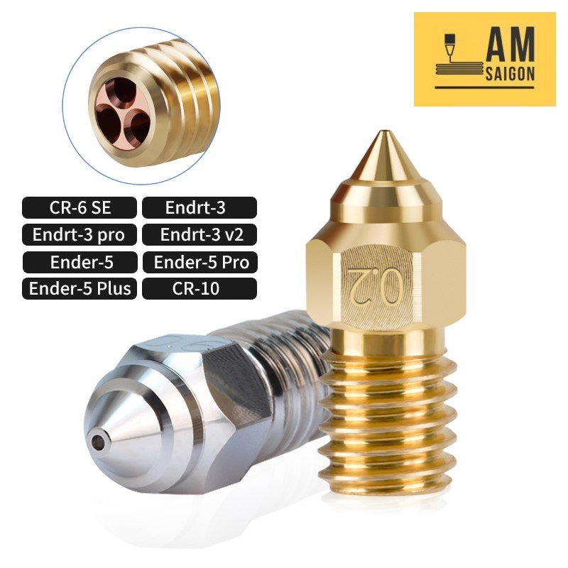 Đầu in tốc độ cao High speed Nozzles cho máy in 3D Creality Ender 3V3