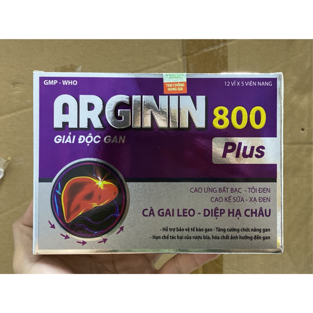 Hiệu quả Viên uống ARGININ 800 PLUS Cà gai leo Diệp hạ châu Giúp