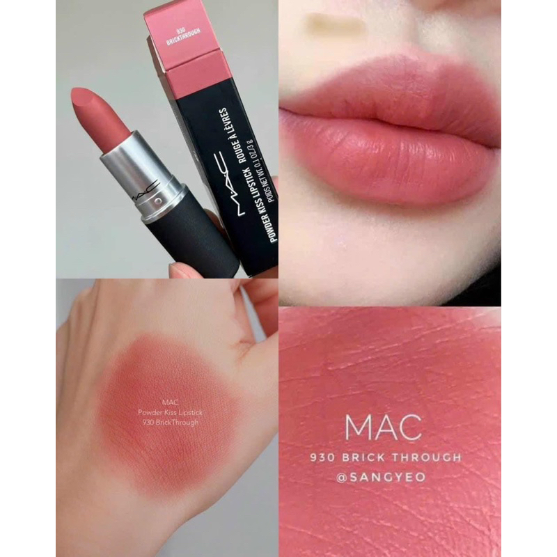 Son MAC Powder Kiss Lipstick Màu 930 Brickthrough Shopee Việt Nam