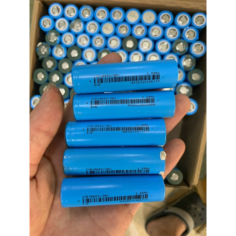 Cell pin 18650 EVE 26V Dung lượng 2600mah Xả 5C 10A Tháo Khối