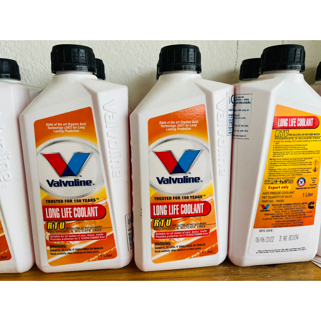 Nước làm mát Valvoline Val Long Life Coolant RTU Sing Bình 1L