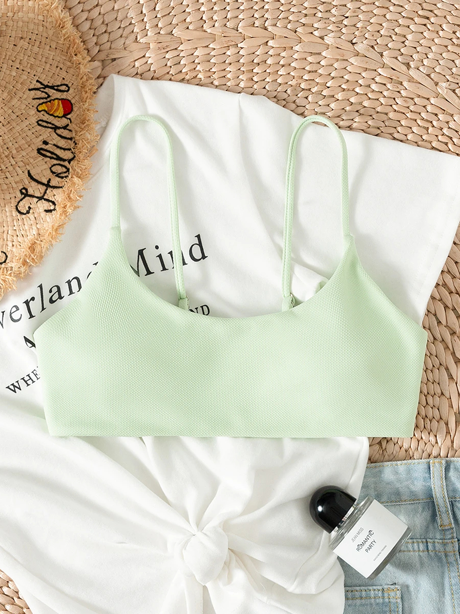 CÓ SẴN Áo bikini xanh mint có mút lót KÈM ẢNH THẬT Shopee Việt Nam