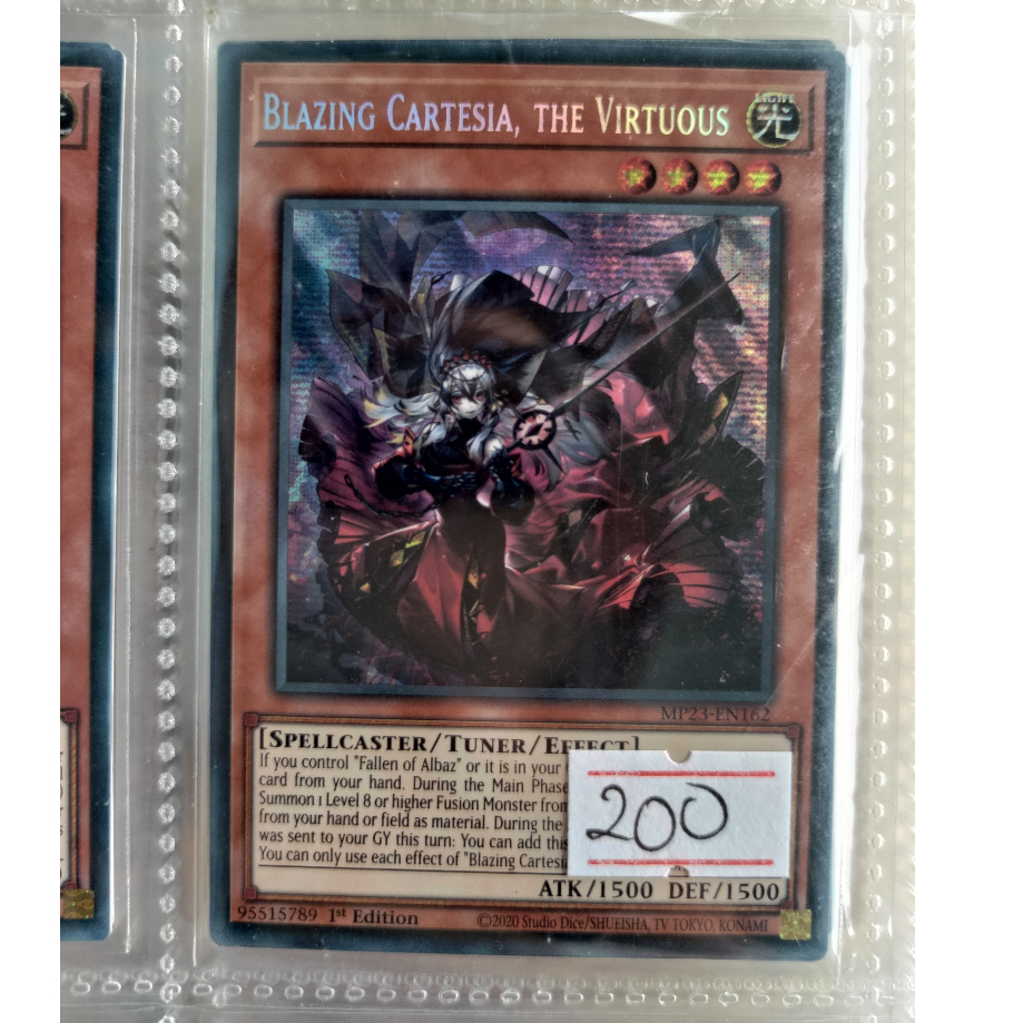 KW2 Yugioh EN UK Waifu Thẻ bài Blazing Cartesia the Virtuous