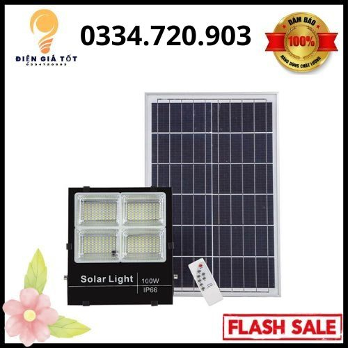 Đèn pha led năng lượng mặt trời Solar light 4 khoang 100 200 300W